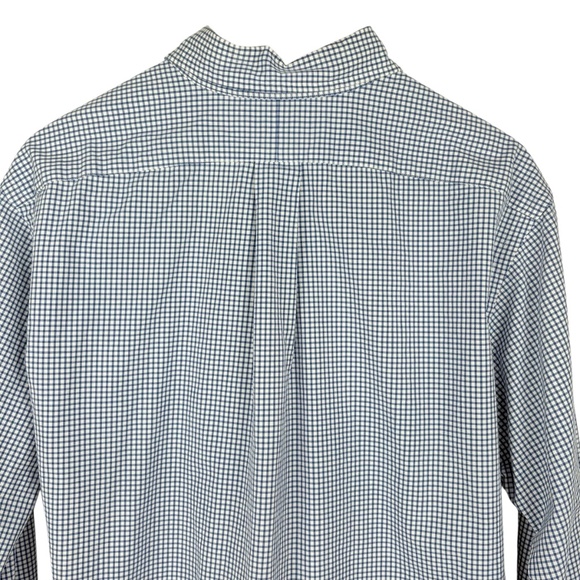 Vintage 90s Ralph Lauren Blue White Checked Preppy Classic Fit Shirt Sz 16 32/33 - Picture 6 of 9